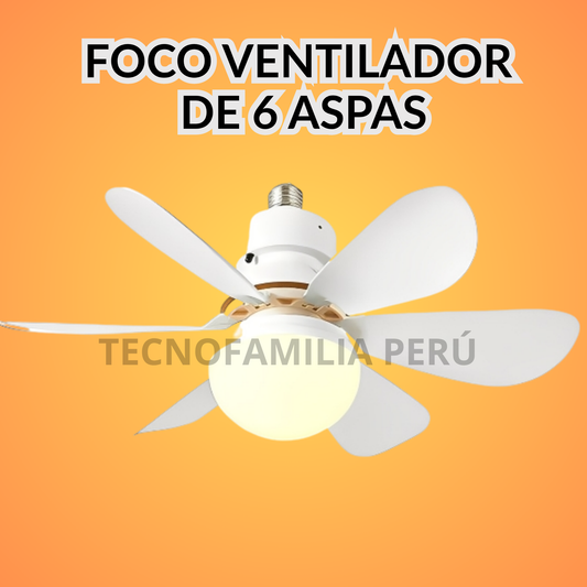 FOCO LED VENTILADOR DE 6 ASPAS