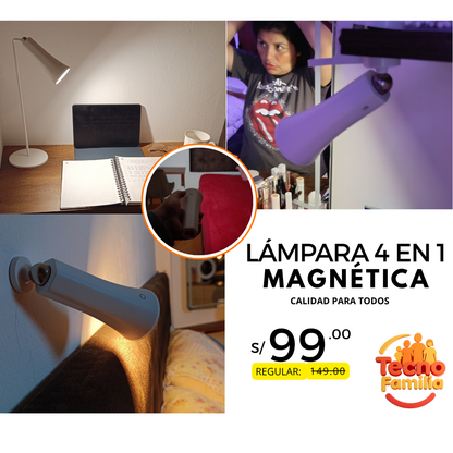 💡 Lampara Magnética Recargable 4 en 1