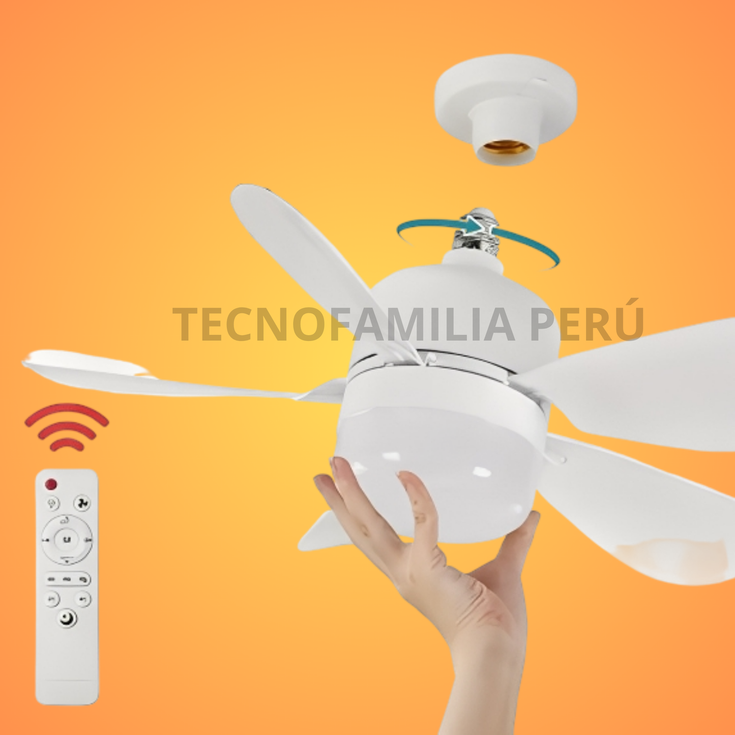 FOCO LED VENTILADOR DE 6 ASPAS