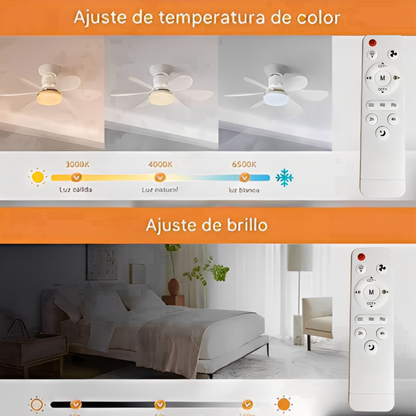 FOCO LED VENTILADOR DE 6 ASPAS